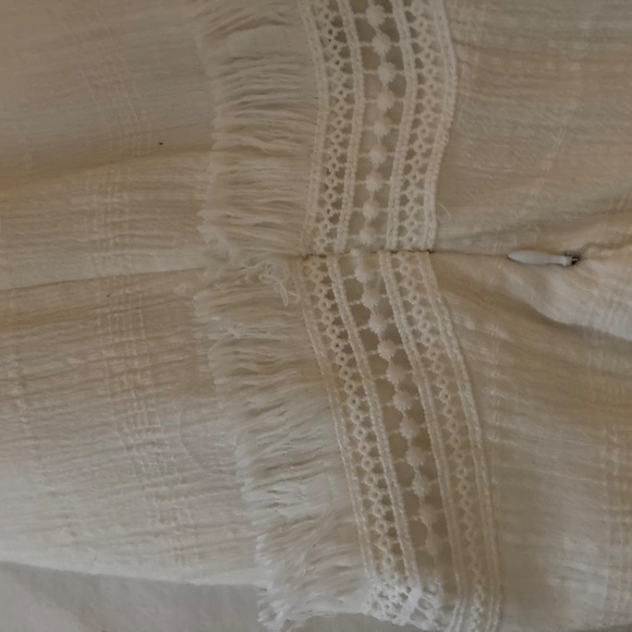 Max Studio Fringe Tiered Maxi Dress, Off White - Picture 9 of 9